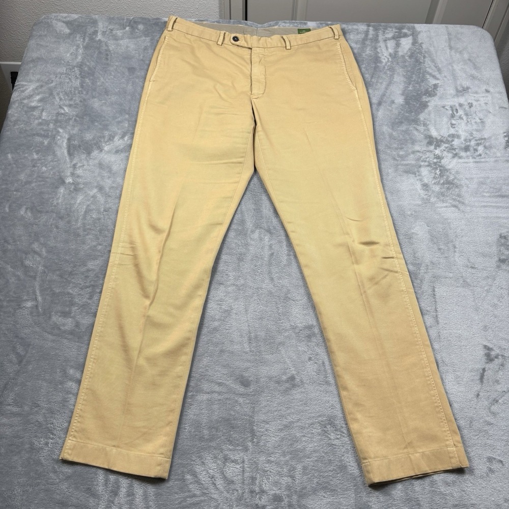 Sid Mashburn Sport Trouser Chino Pants Men's 36x32 Khaki Tan Cotton Slim - Picture 3 of 7